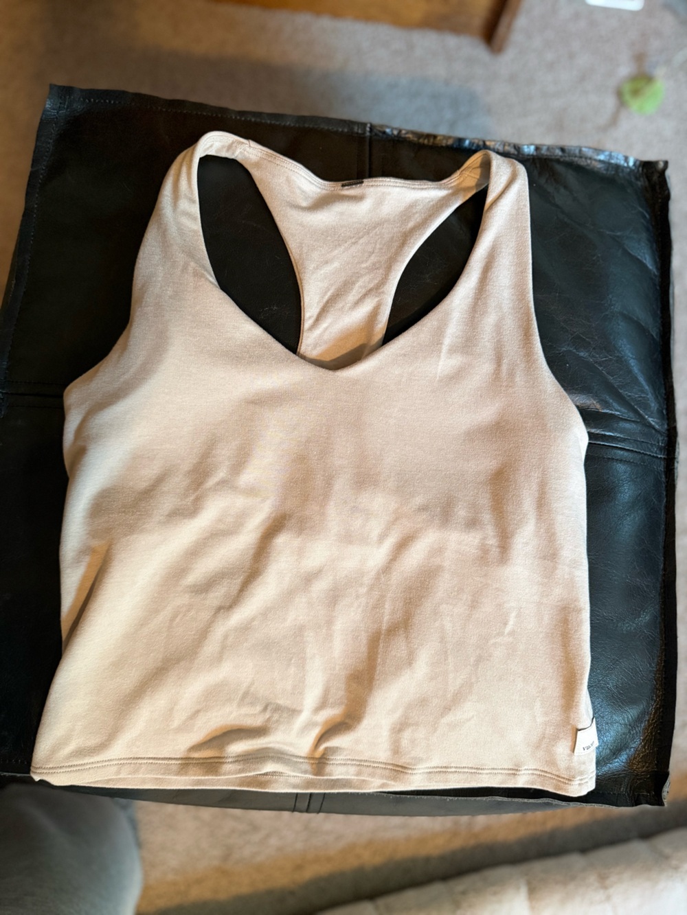 Vuori Halo Performance Crop 2.0, Ecru, Size Small